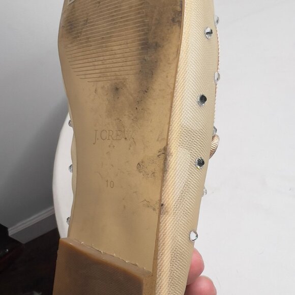 J.Crew Womens Mesh Rhinestone Mary Jane Flats Size 10 CD238 - Picture 13 of 13